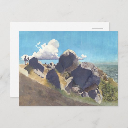 Kunstenaar aan de Californische kust Briefkaart (Voorkant / Achterkant)