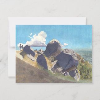 Kunstenaar aan de Californische kust Briefkaart