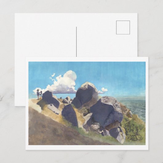 Kunstenaar aan de Californische kust Briefkaart (Voorkant / Achterkant)