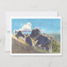 Kunstenaar aan de Californische kust