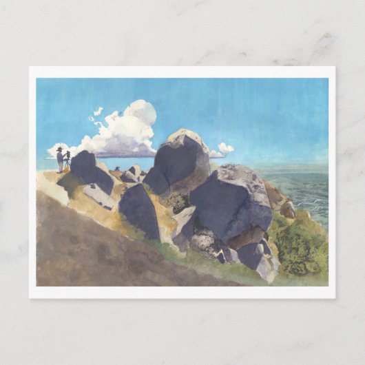 Kunstenaar aan de Californische kust Briefkaart (Voorkant)