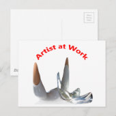 Kunstenaar aan het Werk Briefkaart (Voorkant / Achterkant)