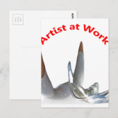Kunstenaar aan het werk briefkaart (Voorkant / Achterkant)