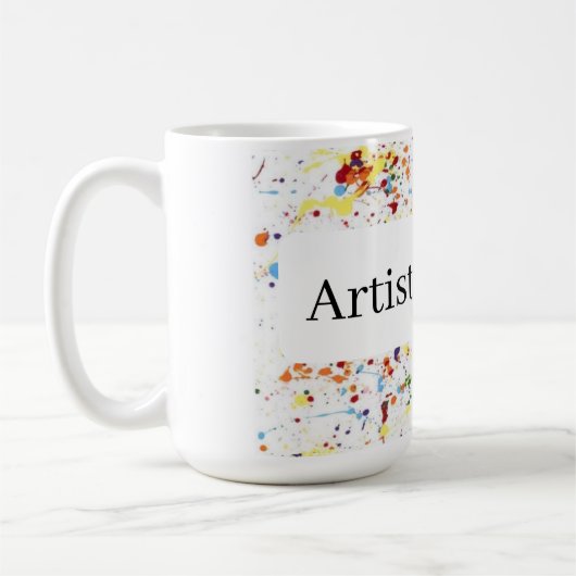 "Kunstenaar aan het werk" Koffiemok (Links)