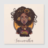 Kunstenaar Afro Vrouw (Voorkant)