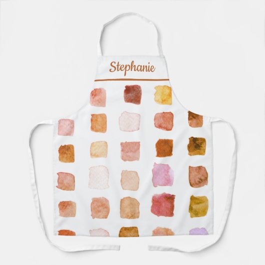 Kunstenaar Apron, gepersonaliseerde Waterverf Schort (Voorkant)