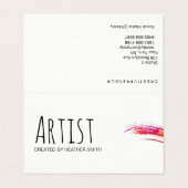 Kunstenaar / Aquarel Visitekaartje (Buitenkant ongevouwen)