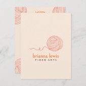 Kunstenaar Bedankt Postkaart met Moderne Garens (Voorkant / Achterkant)