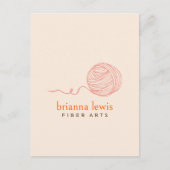 Kunstenaar Bedankt Postkaart met Moderne Garens (Voorkant)