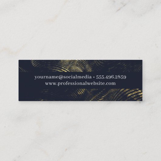 Kunstenaar Brushed Logo | Halftoonse Abstracte ach Mini Visitekaartje (Achterkant)