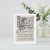 Kunstenaar die Durer's tekenmachine gebruikt om ee Briefkaart (Staand voorkant)