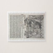 Kunstenaar die Durer's tekenmachine gebruikt om ee Legpuzzel (Horizontaal)