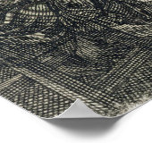 Kunstenaar die een portret over een net schildert poster (Hoek)