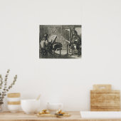 Kunstenaar die een portret over een net schildert poster (Keuken)