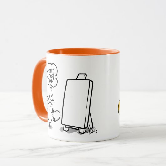 KUNSTENAAR EN CAT Mok door Jeff Willis Art (Voorkant links)