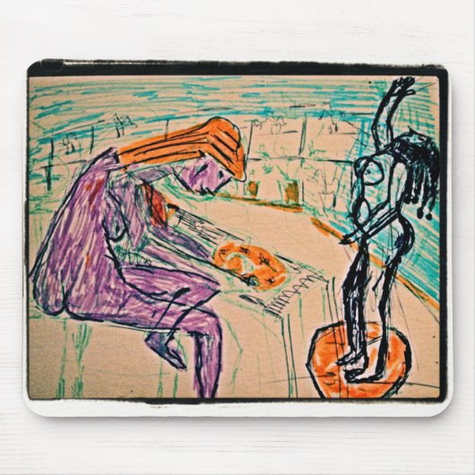 Kunstenaar en model muismat (Voorkant)
