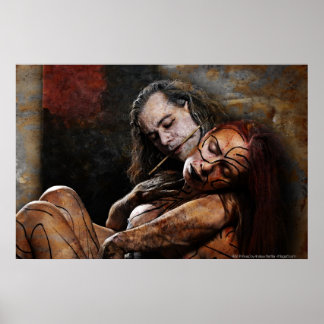 'Kunstenaar en muze' van Andrew Gettler Poster