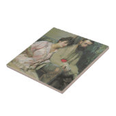 Kunstenaar en vrouw (door Frantisek Kupka) Tegeltje (Zijkant)