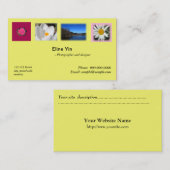 Kunstenaar, fotograaf, zazzler visitekaartje (Voorkant / Achterkant)