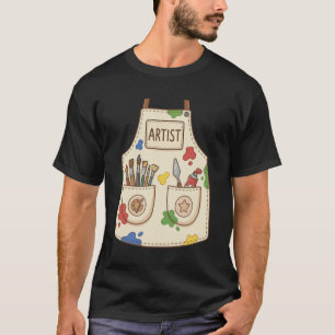 Kunstenaar Grappig Schattig Schort Schilder Kunst T-shirt