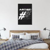Kunstenaar Hashtag Typografie Canvas Afdruk (Insitu (Slaapkamer))