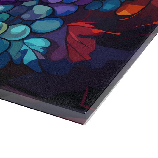 Kunstenaar in de keuken: gepersonaliseerde lijnkun snijplank (Hoek)