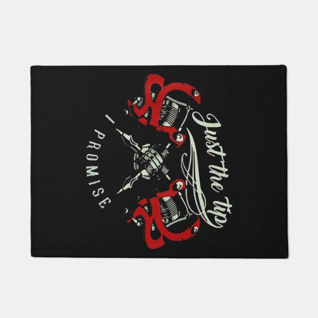 Kunstenaar in het tattoo alleen maar de tip-cadeau deurmat (Voorkant)