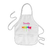 Kunstenaar in opleiding kinder schort roze (Voorkant)