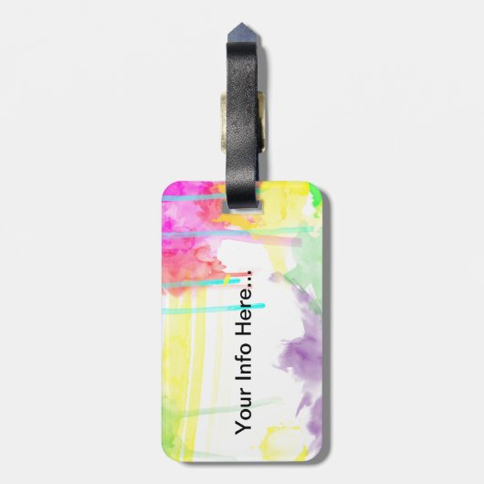 Kunstenaar in transito - ideaal Label voor creatie Bagagelabel (Achterkant verticaal)