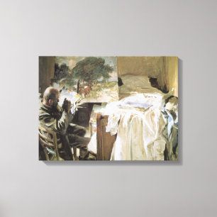 Kunstenaar in zijn atelier door John Singer Sargen Canvas Afdruk