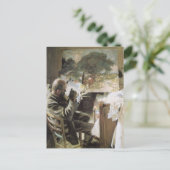 Kunstenaar in Zijn Studio door John Singer Sargent Briefkaart (Staand voorkant)