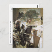 Kunstenaar in Zijn Studio door John Singer Sargent Briefkaart (Voorkant / Achterkant)