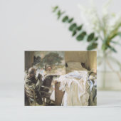 Kunstenaar in Zijn Studio door John Singer Sargent Briefkaart (Staand voorkant)