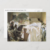 Kunstenaar in Zijn Studio door John Singer Sargent Briefkaart (Voorkant / Achterkant)
