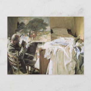 Kunstenaar in Zijn Studio door John Singer Sargent Briefkaart
