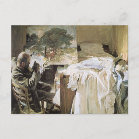 Kunstenaar in Zijn Studio door John Singer Sargent Briefkaart (Voorkant)
