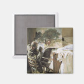 Kunstenaar in Zijn Studio door John Singer Sargent Magneet (Voorkant / Achterkant)