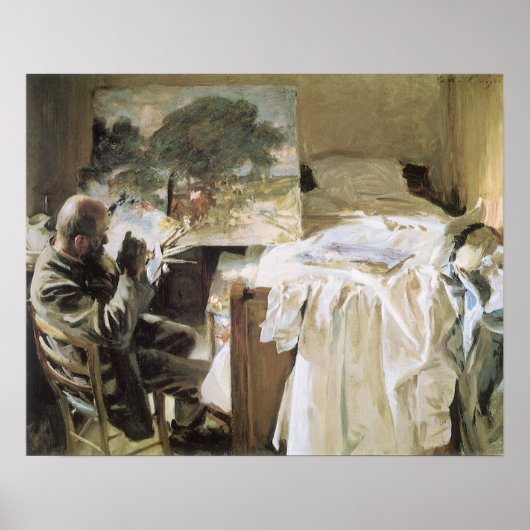 Kunstenaar in Zijn Studio door John Singer Sargent Poster (Voorkant)