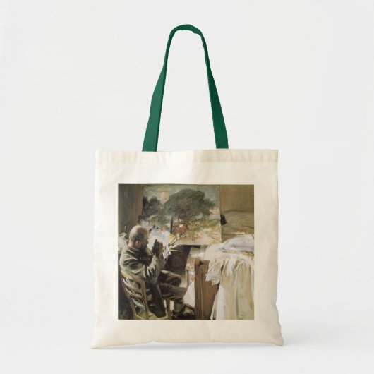 Kunstenaar in Zijn Studio door John Singer Sargent Tote Bag (Voorkant)