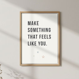 Kunstenaar Inspiratie Citaat. Minimaal Creatief Poster