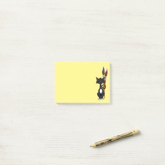 Kunstenaar Kat Post-it® Notes (Op bureau)