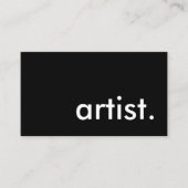 kunstenaar. (kleur aanpasbaar) visitekaartje (Voorkant)