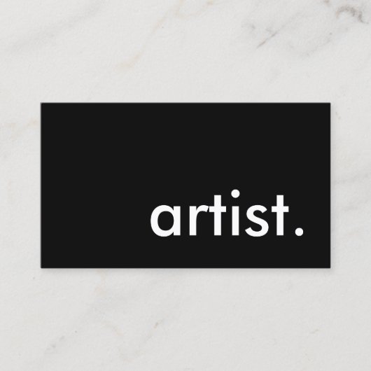 kunstenaar. (kleur aanpasbaar) visitekaartje (Voorkant)