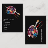 KUNSTENAAR KLEUR PALET / Schilder, Fine Art Materi Visitekaartje (Voorkant / Achterkant)