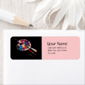 KUNSTENAAR KLEUR PALET, zwart roze Etiket (Insitu)