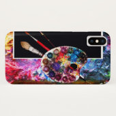 KUNSTENAAR KLEURENPALET, EN PENSELEN Zwart Case-Mate iPhone Case (Achterkant (horizontaal))