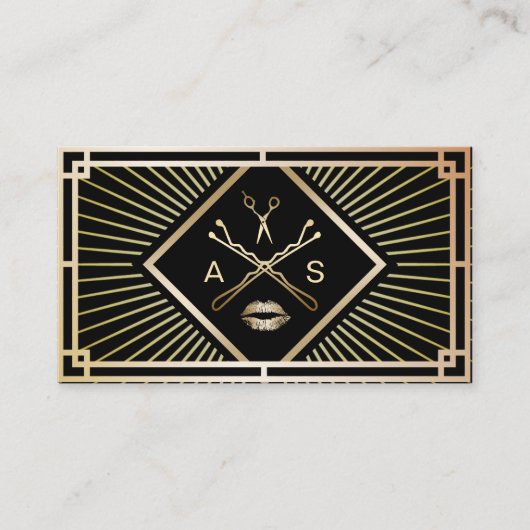 Kunstenaar maken en haar-lijst Modern Gold Art Dec Visitekaartje (Voorkant)