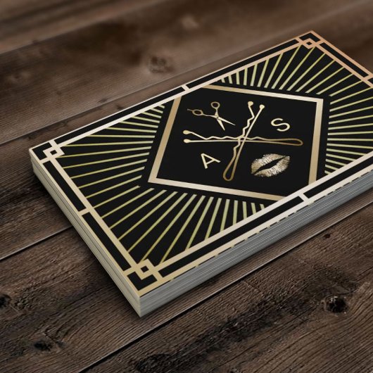 Kunstenaar maken en haar-lijst Modern Gold Art Dec Visitekaartje