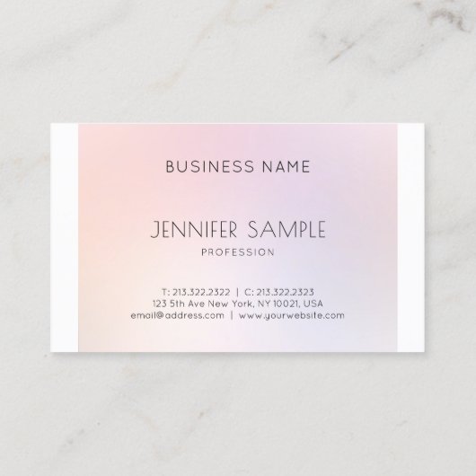 Kunstenaar met elegant design, modern, luxe visitekaartje (Achterkant)