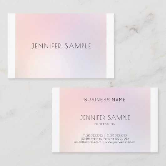 Kunstenaar met elegant design, modern, luxe visitekaartje (Voorkant / Achterkant)